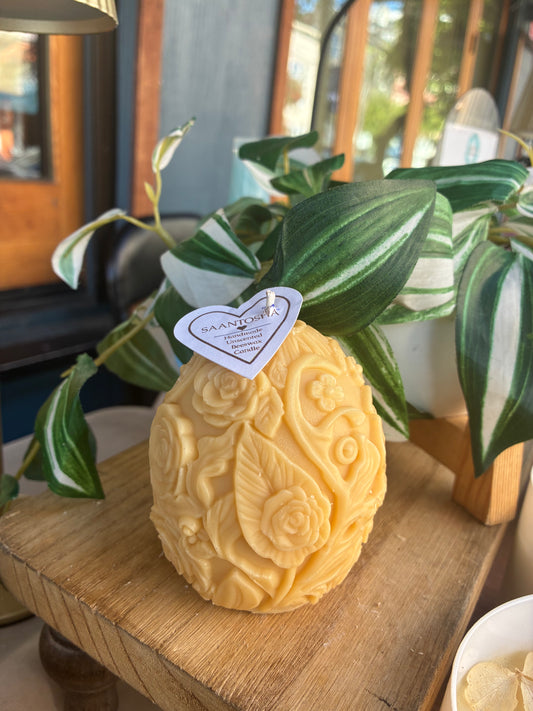 Bunny Beeswax Pillar Candle Duo