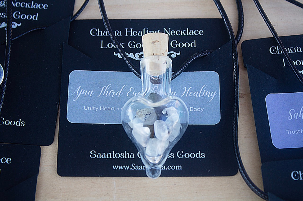 Hinoki Cypress & Cedarwood Aromatherapy Third Eye Chakra Necklace