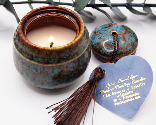 Ceramic Non-Toxic Candles with Crystals