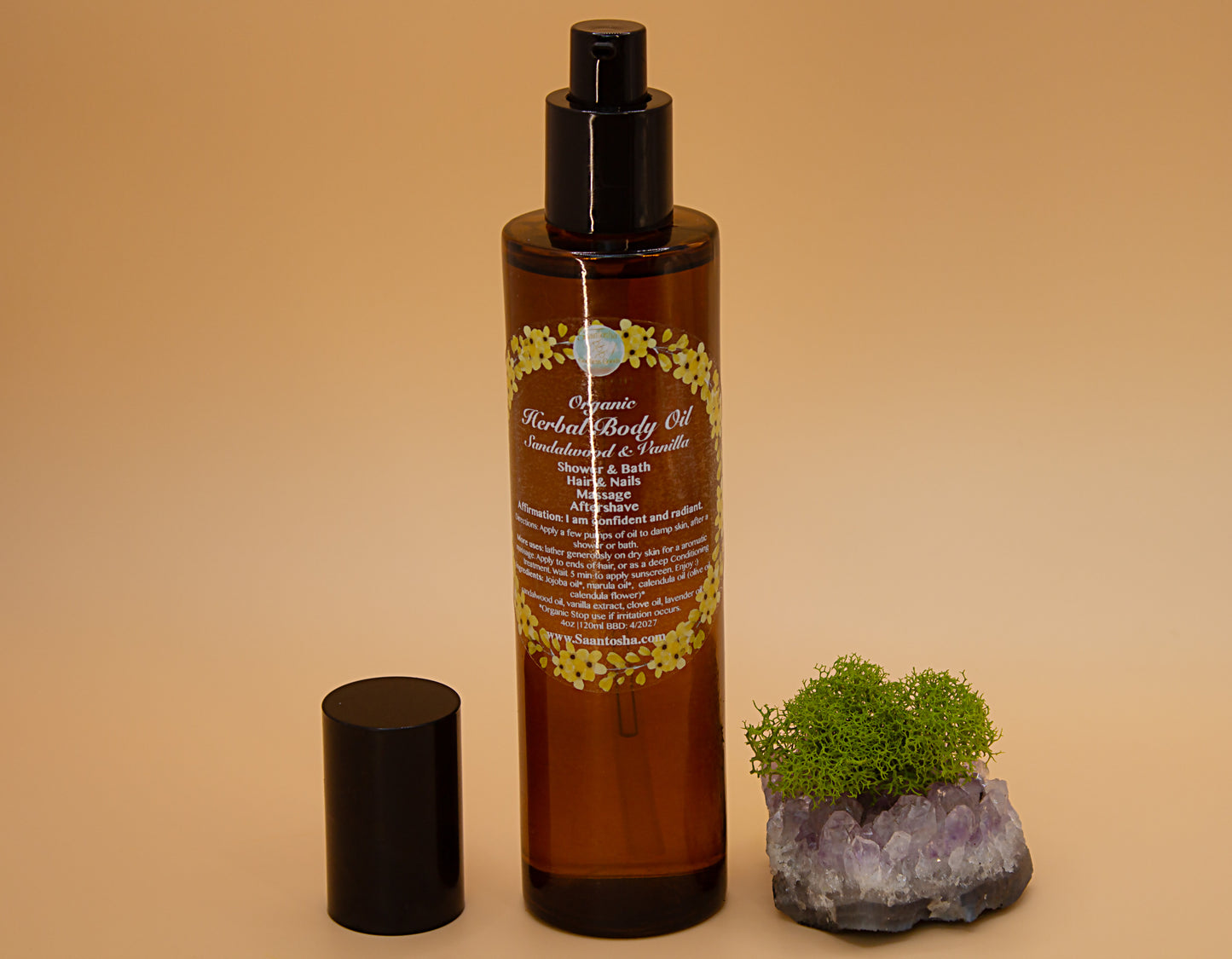 Sandalwood & Vanilla Body Oil |Organic | Rosehip & Jojoba Oil