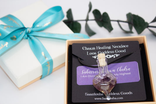 Rose Lemon Balm + Amethyst Aromatherapy Necklace