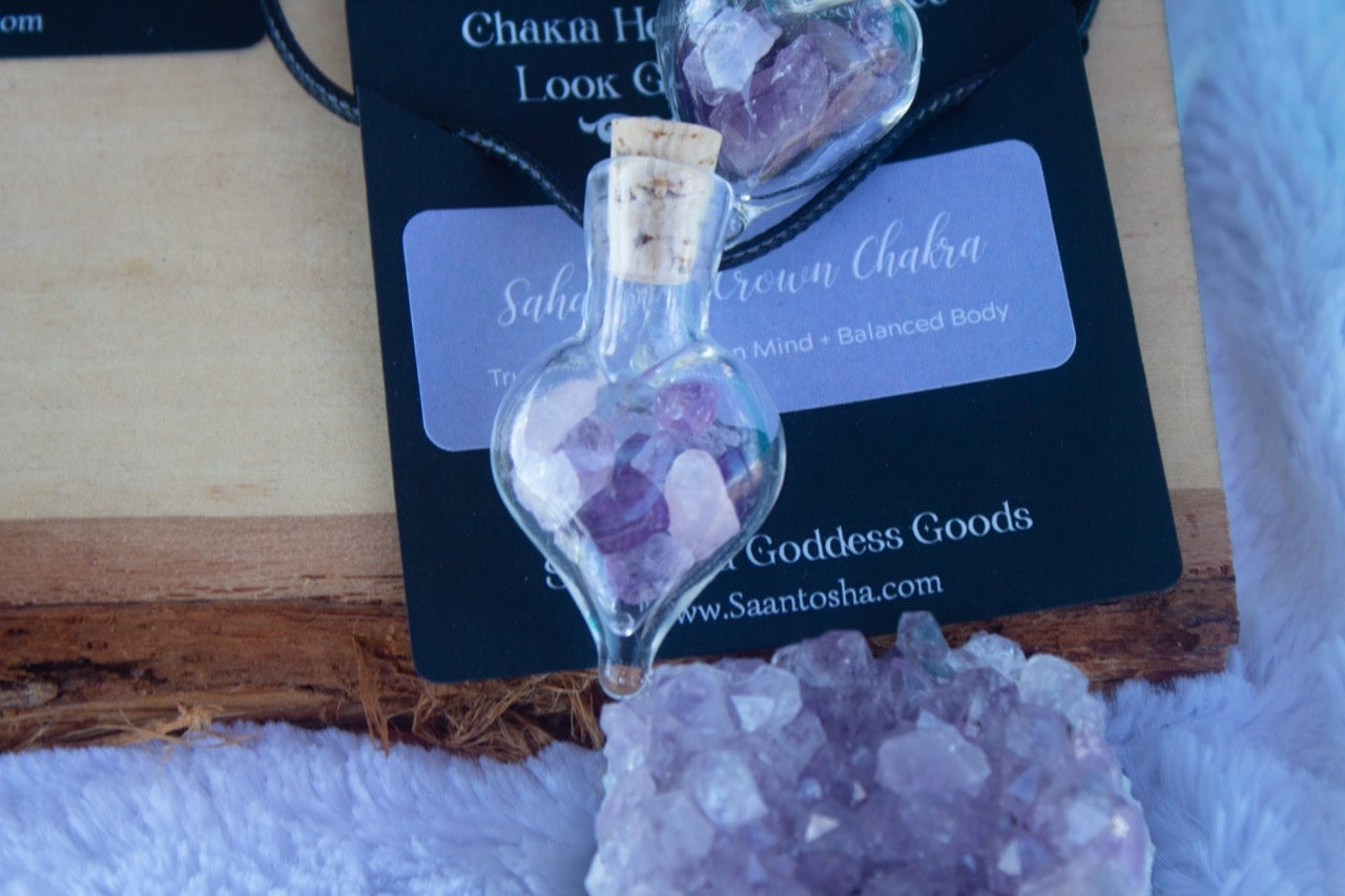 Rose Lemon Balm + Amethyst Aromatherapy Necklace