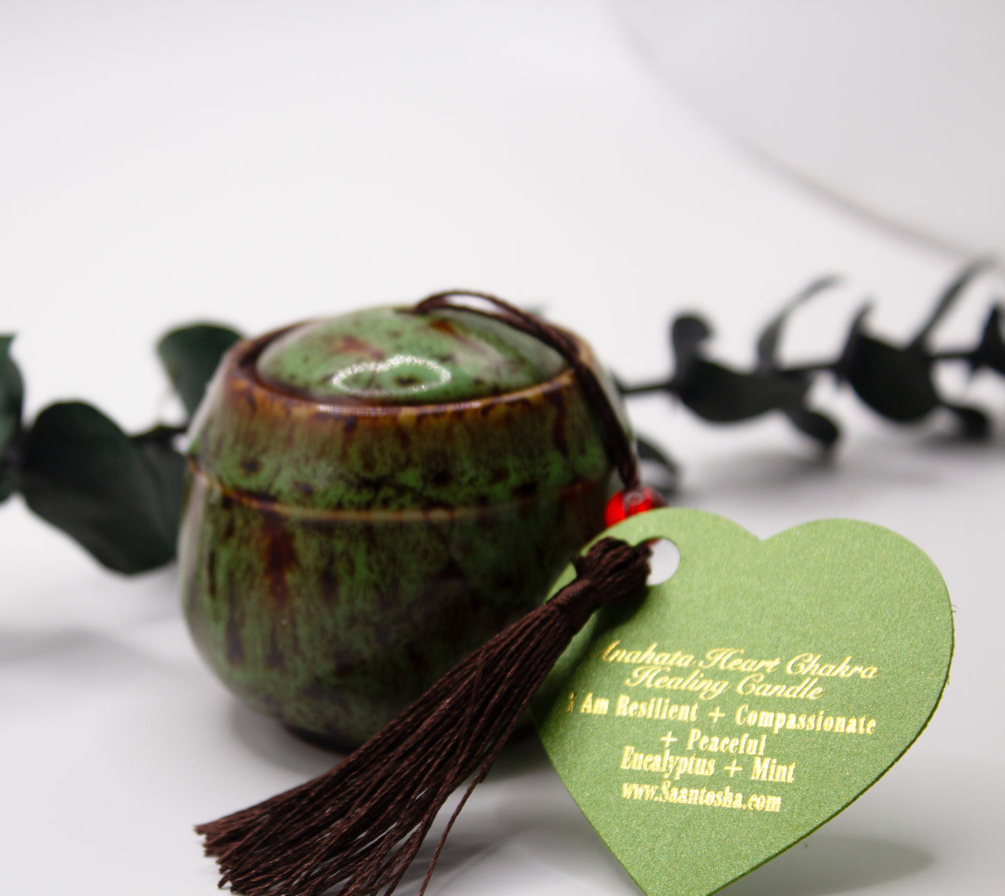 Ceramic Non-Toxic Candles with Crystals