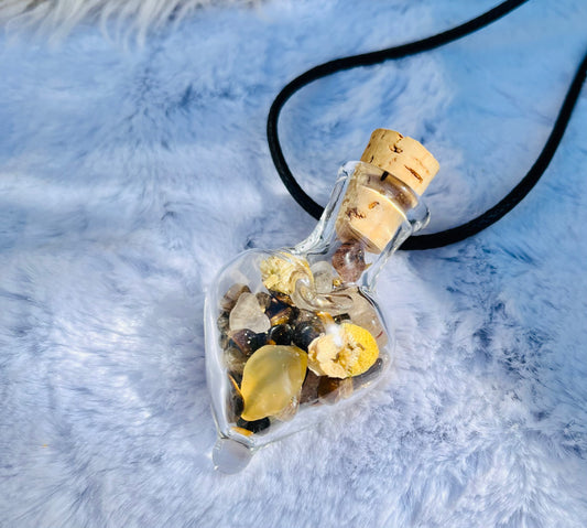 Sandalwood & Citrine Aromatherapy Necklace