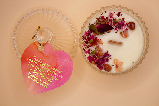 Vintage Non-Toxic Candles with Crystals