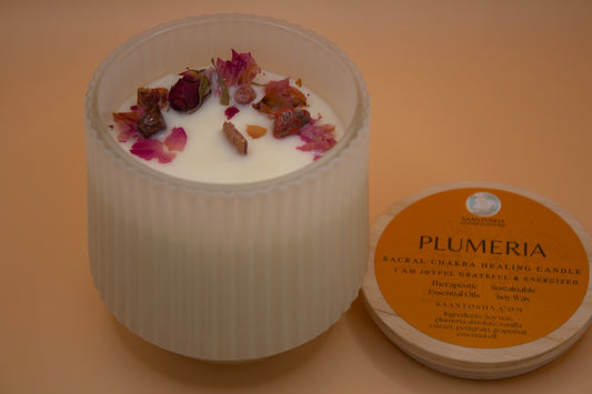 Vintage Non-Toxic Candle with Crystals| Wooden Wick