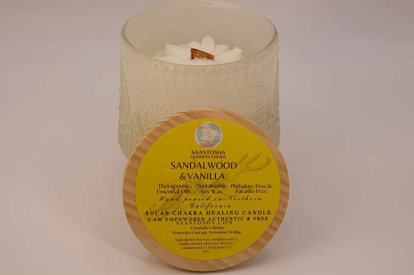 Vintage Daisy Non-Toxic Candles|Wooden Wick