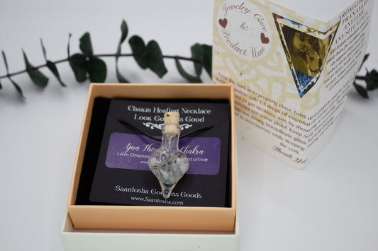 Jasmine Hinoki + Moonstone Aromatherapy Necklace