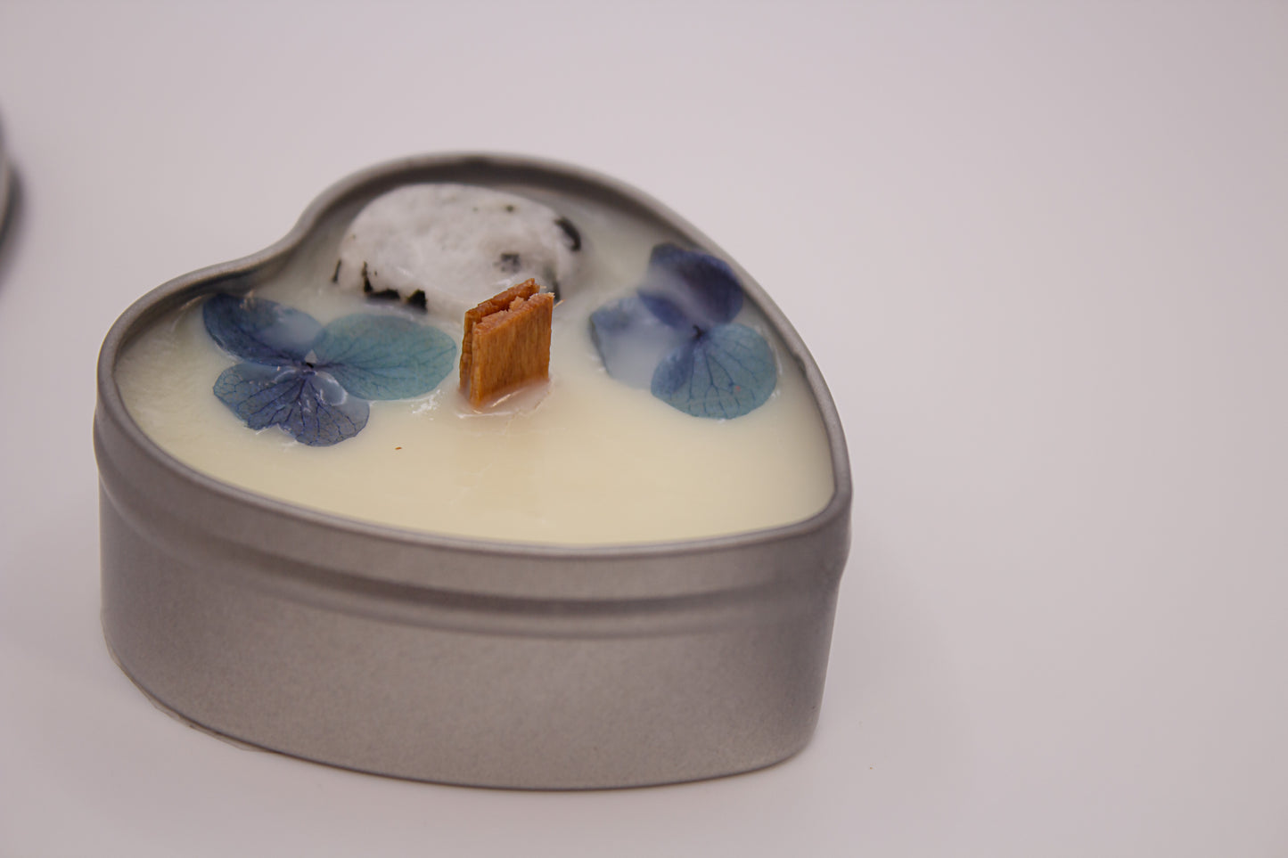 Heart Shaped Travel Candle| Soy Wax & Essential Oil Candles with Crystals