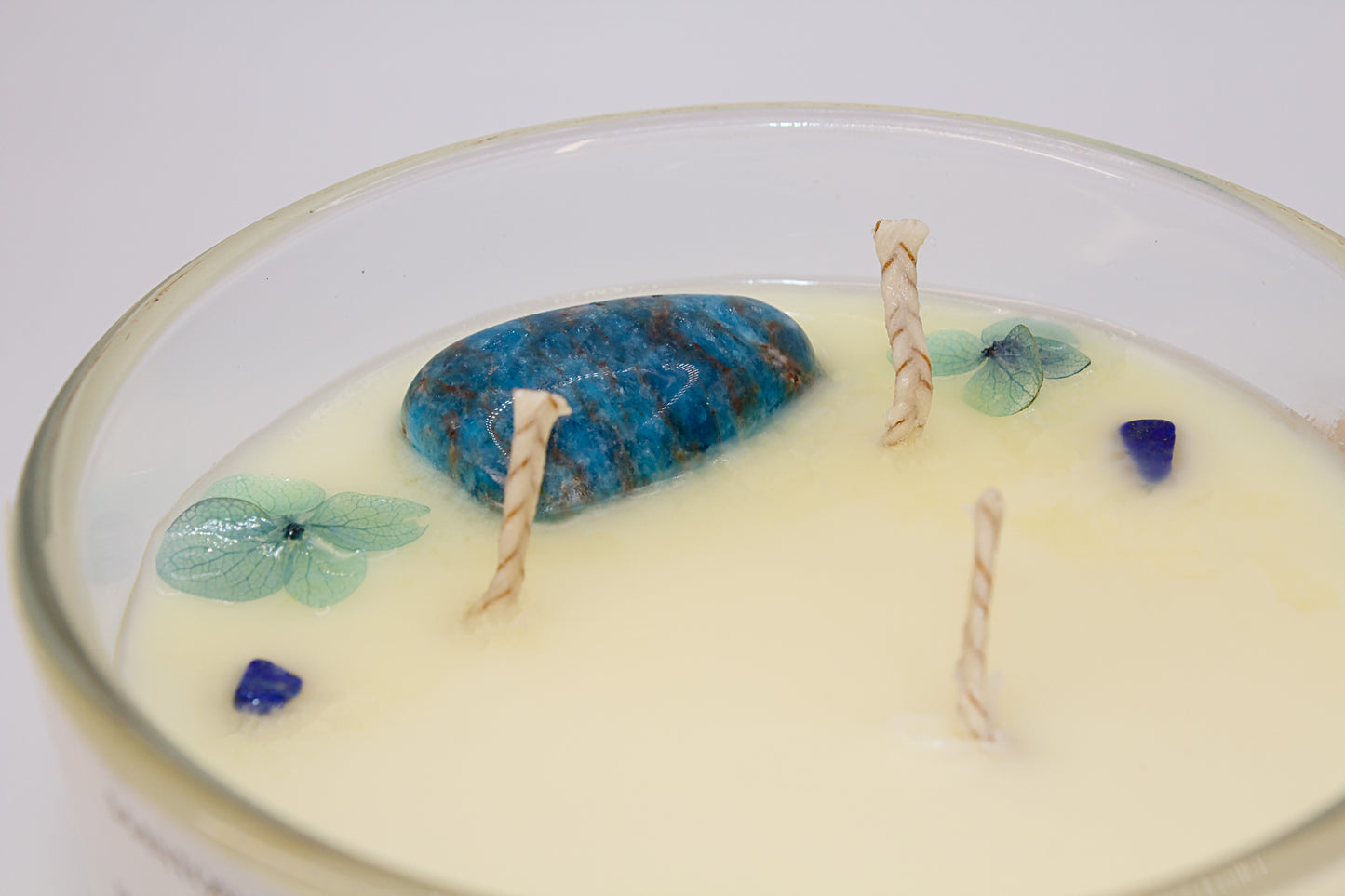 3-Wick Non-Toxic Candles with Crystals