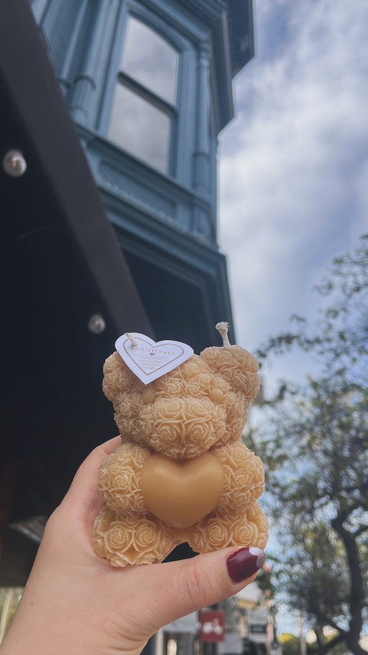 Non-Toxic Love Bear Beeswax Candle