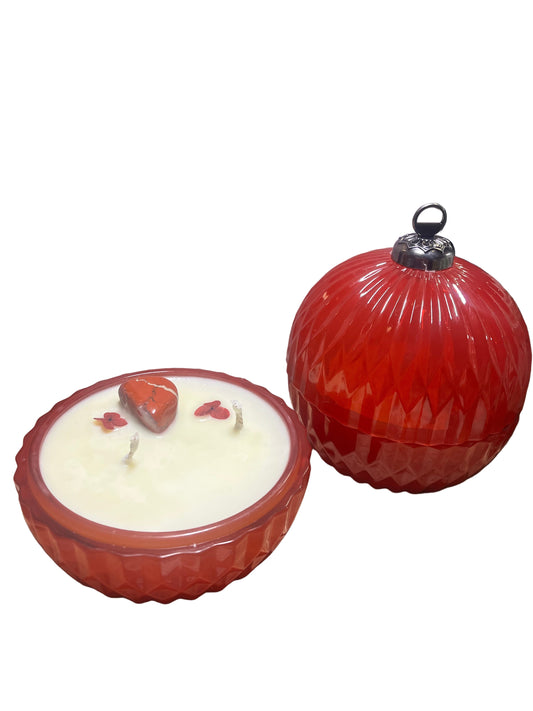 Sugar Plum Christmas Ornament Candle