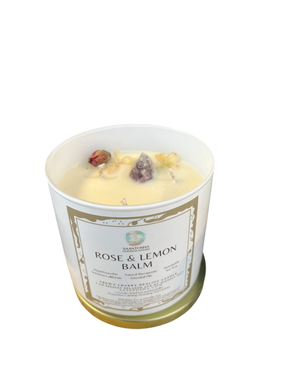 3-Wick Non-Toxic Candle with Crystals