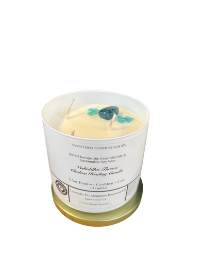 3-Wick Non-Toxic Candle with Crystals