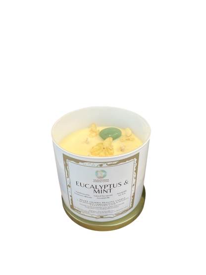 3-Wick Non-Toxic Candle with Crystals