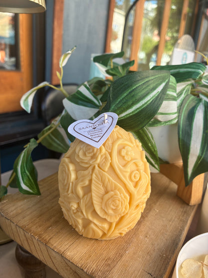 Bunny Beeswax Pillar Candle Duo