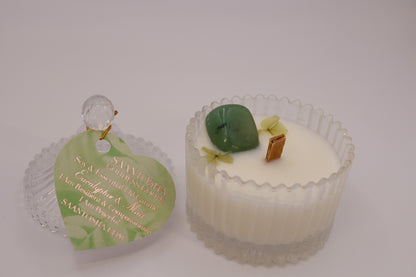 Vintage Non-Toxic Candles with Crystals