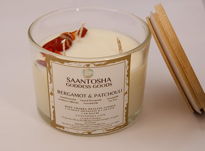 3-Wick Non-Toxic Candles with Crystals