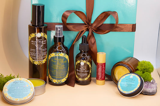 Herbal Skincare Ritual Set | Facial Oil| Body Oil| Body Scrub| Bath Tea| $220 Value