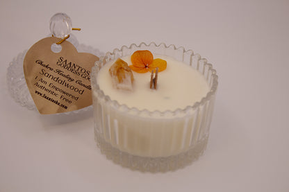 Vintage Non-Toxic Candles with Crystals
