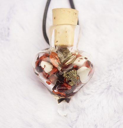 Patchouli & Bergamot Aromatherapy + Chakra Healing Potion Necklace |Bergamot & Nutmeg Essential Oil | Muladhara Root Chakra