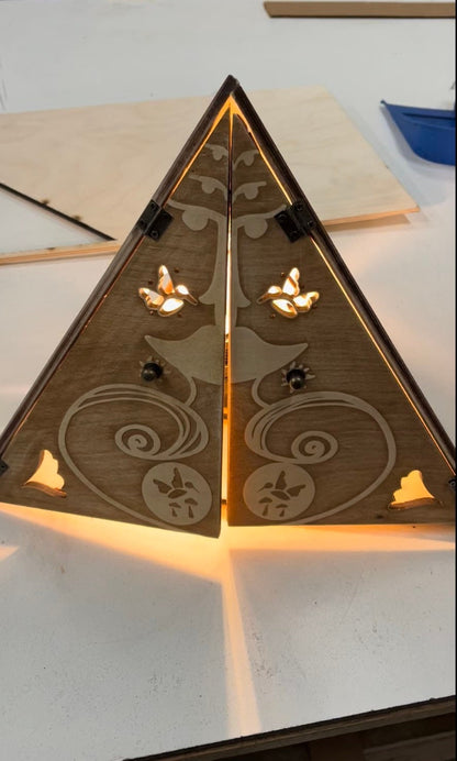 Prisma Wealth Goddess Table Lamp |Table Lantern|Sun Design Displaying Lamp|Yoga Studios Home Office Lamp|Spiritual  Sculpture Light|
